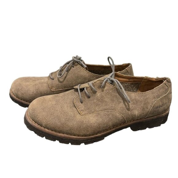Brogues by B.O.C Brown Faux Leather Suede 9 Oxford Lace Up Shoe Casual Business - Picture 3 of 12